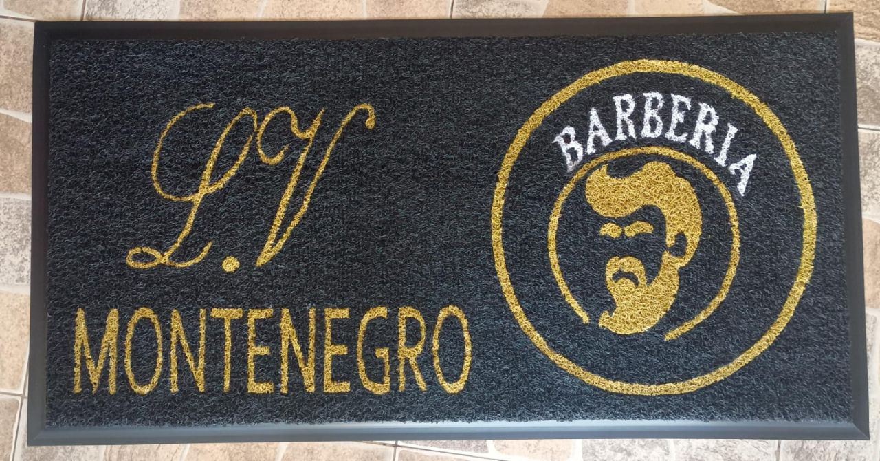 Tapete personalizado L.V. Montenegro Barbería — Barberías & Belleza